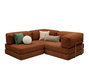 Atelier Del Sofa Kanyon - Sofá-cama de esquina Rojo azulejo